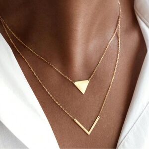 2 strand gold necklace